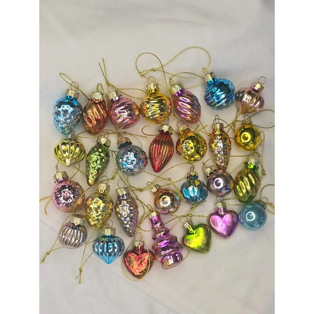 Colorful Gold Glitter Mini Antiqued 1.5